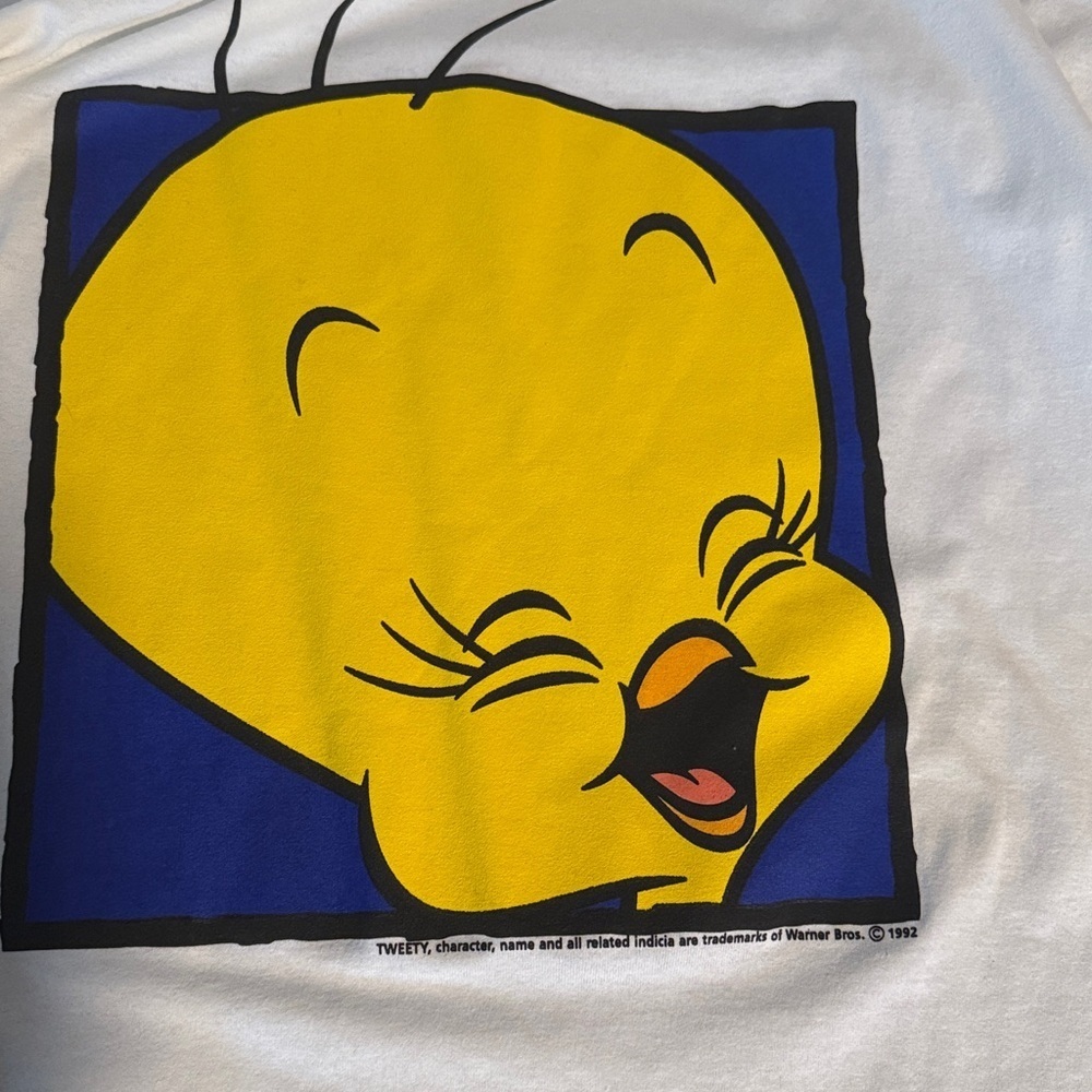 Vintage Flirts Boxy Single Stitch Tweety Bird Graphic Tee Shirt Size 3X NWT - Picture 5 of 8